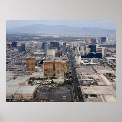 Las Vegas Strip Aerial View 2009 Posters by urbanphotos
