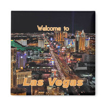 Las Vegas Strip at Night magnets by malibuitalian Las Vegas Strip at Night magnets