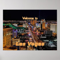 Las Vegas Strip At Night Poster