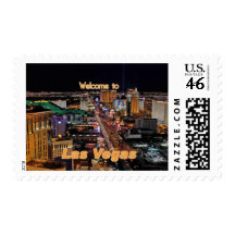 Las Vegas Strip at Night Stamp