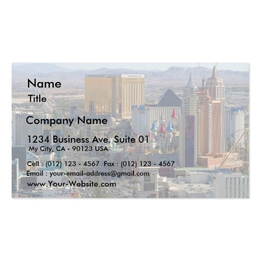 Las Vegas Strip Business Card (front side)