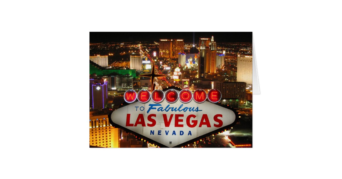 Las Vegas Strip Card Zazzle
