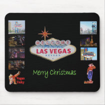 Las Vegas Strip Merry Christmas Mousepad by vegasdusoleil Las Vegas Strip Merry Christmas Mousepad