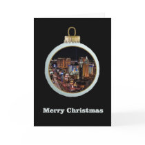 Las Vegas Strip Merry Christmas Ornament cards by vegasdusoleil Las Vegas Strip Merry Christmas Ornament cards