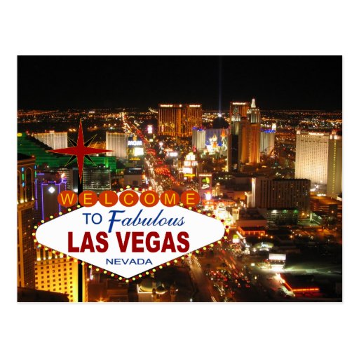 Las Vegas Strip Postcard Zazzle