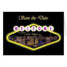 Las Vegas Strip Save the Date Card