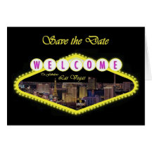Las Vegas Strip Save the Date Card