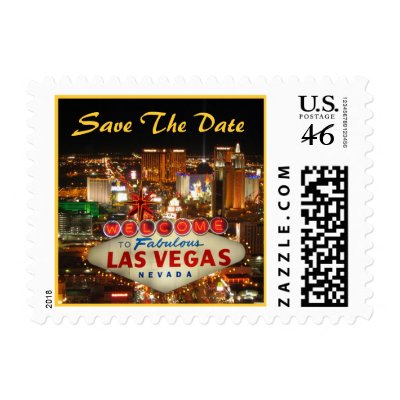 Las Vegas Strip Save The Date Postage