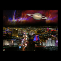 Las Vegas Strip Science Fiction Poster Print #1 posters
