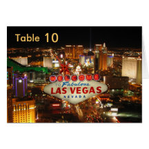 Las Vegas Strip Table Card