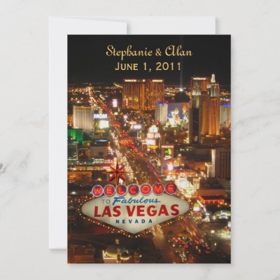 Las Vegas Strip Wedding Invitation