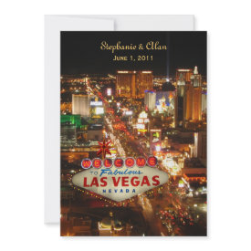 Las Vegas Strip Wedding Invitation invitation