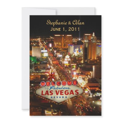 Las Vegas Strip Wedding Invitation