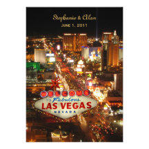 Las Vegas Strip Wedding Invitation