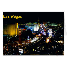 Las Vegas The Strip at night Cards