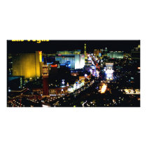 Las Vegas The Strip at night photo cards by Irishdreams Las Vegas The Strip at night photo cards