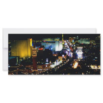 Las Vegas The Strip at night Full Color Rack Card