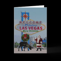 Las Vegas "WE PUT YOUR FACE ON SANTA" Card