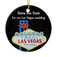 Las Vegas Wedding Announcement ornament
