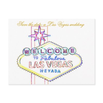 Las Vegas Wedding Announcements Post Cards