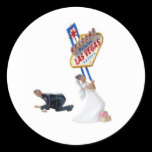 Las Vegas Wedding Bride & Groom Sticker stickers
