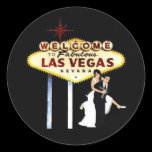 Las Vegas Wedding Bride & Groom Sticker stickers