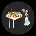 Las Vegas Wedding Bride & Groom Sticker stickers