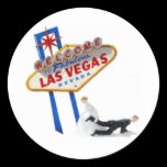 Las Vegas Wedding Bride & Groom Sticker stickers