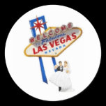 Las Vegas Wedding Bride & Groom Sticker stickers