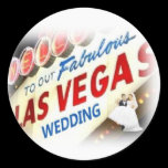 Las Vegas Wedding Bride & Groom Sticker stickers