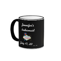 Las Vegas wedding bridesmaid gift mugs