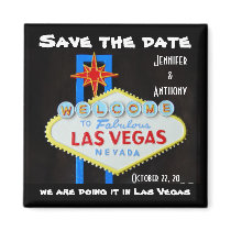 Las Vegas wedding date magnets