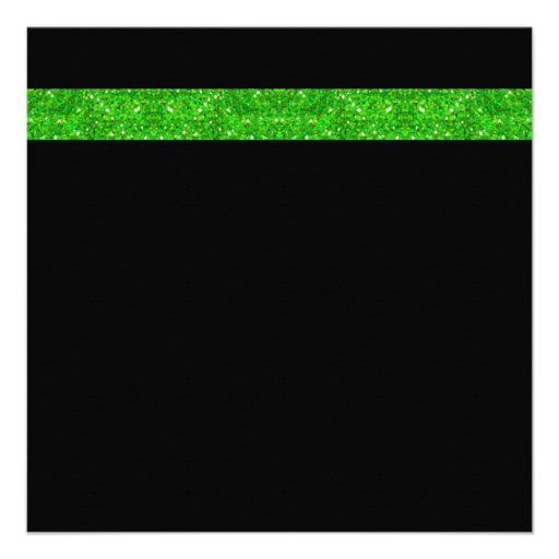 Las Vegas Wedding Dice Theme Green Faux Glitter Personalized Invites