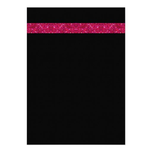 Las Vegas Wedding Dice Theme Hot Pink Faux Glitter Personalized Announcements