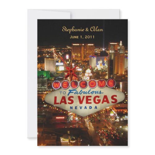Las Vegas Wedding Invitation invitation