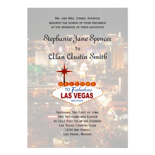 Las Vegas Wedding Invitation