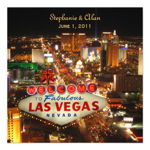 Las Vegas Wedding Invitation (front side)