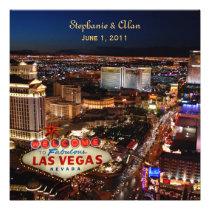 Las Vegas Wedding Invitation Blue invitations
