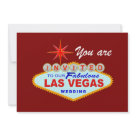 5x7 - Las Vegas Wedding Invitation BURGUNDY