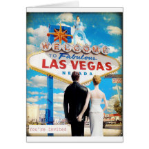 Las Vegas Wedding Invitation Greeting Cards