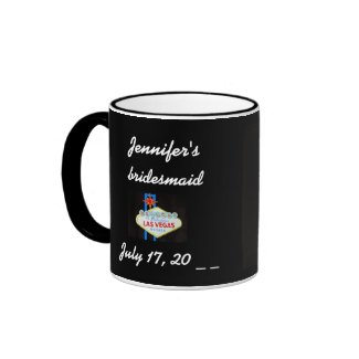 Las Vegas wedding invitation mug