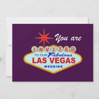 Cheap Vegas Wedding on Las Vegas Wedding Invitation Purple By Marcscreations