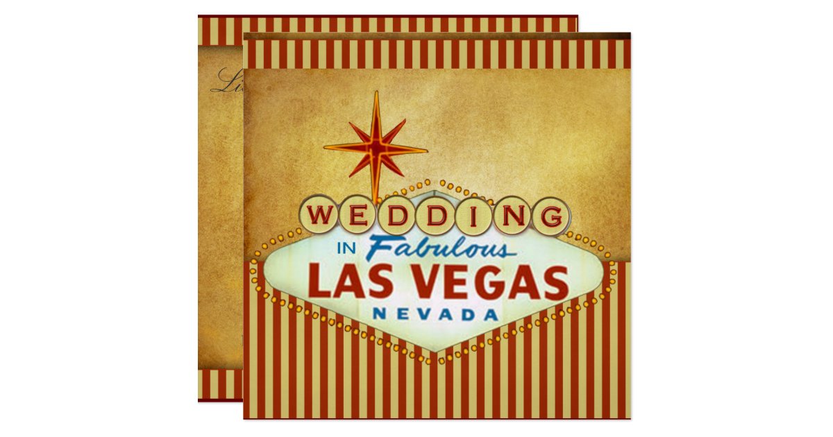 Las Vegas Wedding Invitation Template | Zazzle