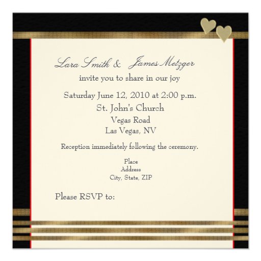 Las Vegas Wedding Invitation Template