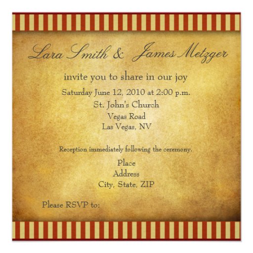 Las Vegas Wedding Invitation Template