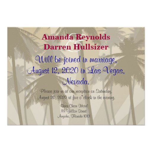 Las Vegas Wedding Invitations