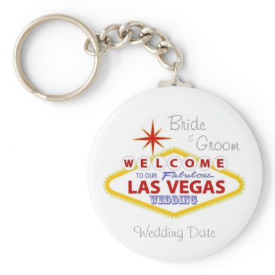 Las Vegas Wedding Keepsake Keychain