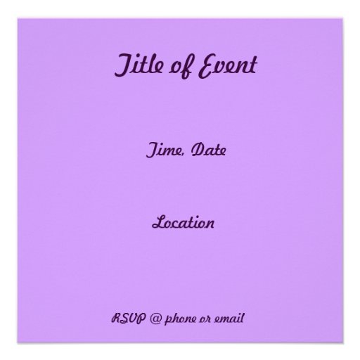 Las Vegas Wedding or Any Event Formal Invitation