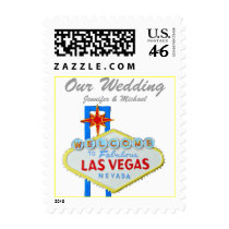Las Vegas Wedding Personalized Bride and Groom Stamp