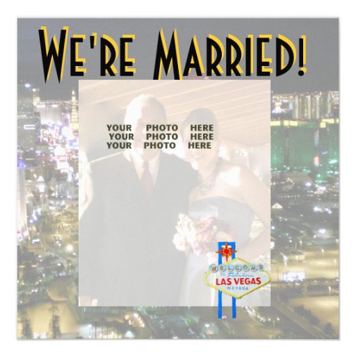 Las Vegas Wedding Photo Announcements (front side)